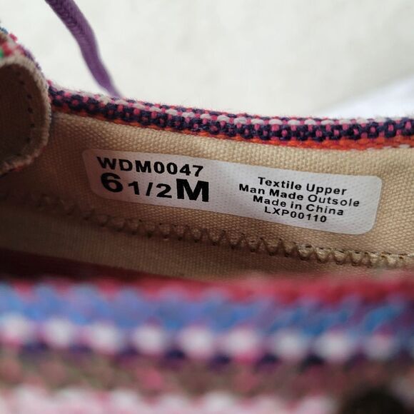 Twisted X Serape Purple Canvas Boat Shoe Driving Moccasins LIKE NEW - Picture 8 of 9